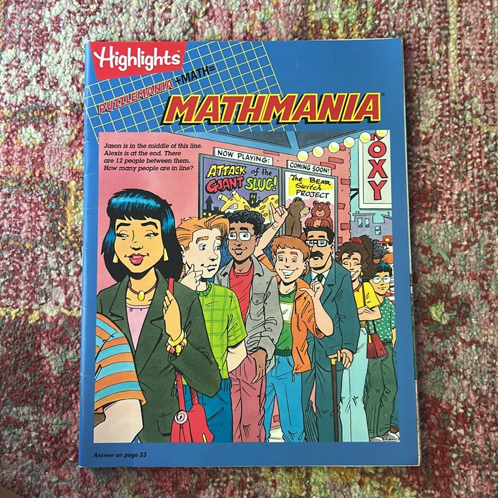 Vintage Highlights Mathmania Kids Puzzle Books - NEVER USED - Set of 4 - Picture 3 of 6